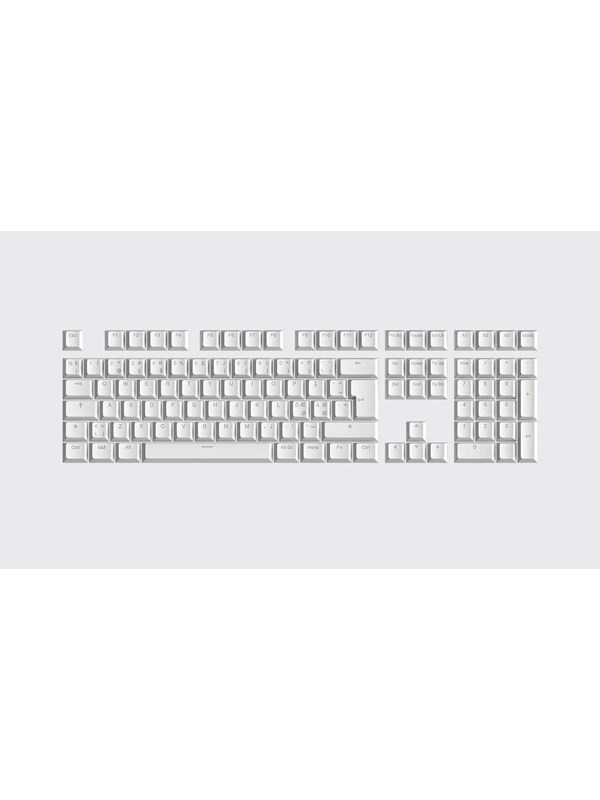 Wooting PBT ISO Keycaps - Just White - Näppäimistöhatut - Pohjoismainen - Valkoinen
