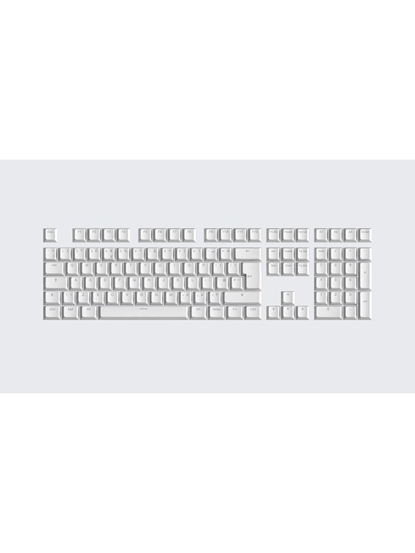 Wooting PBT ISO (UK) & ANSI (US) Keycaps - Just White - Näppäimistöhatut - Englanti (US) - Valkoinen