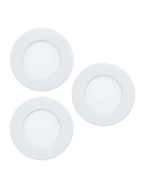 EGLO FUEVA 6-Z SISÄÄNRAKENNETTU. SETTI Ø88 RGB/CCT 3X2,8W 1020LM IP44 VALKOINEN