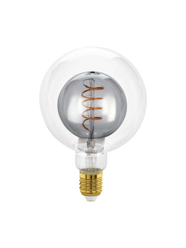 EGLO LED-lamppu G125 2W 80LM 2000K DIM. SMOKE/CLEAR E27