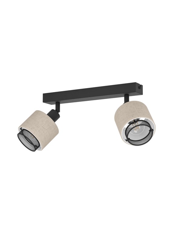 EGLO ROSLEY SPOT RAIL L310 2XE14 MUSTA/PELLAVA