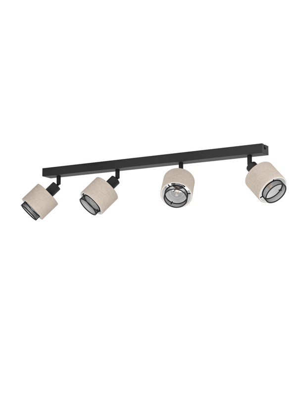 EGLO ROSLEY SPOT RAIL L750 4XE14 MUSTA/PELLAVA