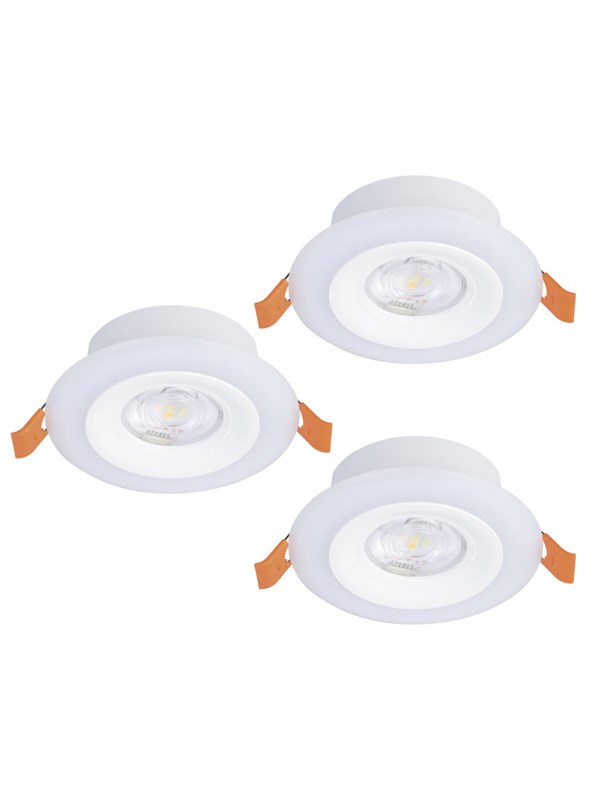 EGLO SISÄÄNRAKENNETTU CALONGE. SARJA Ø98 3X520LM+RGB REUNA FJ. BETJ. VALKOINEN