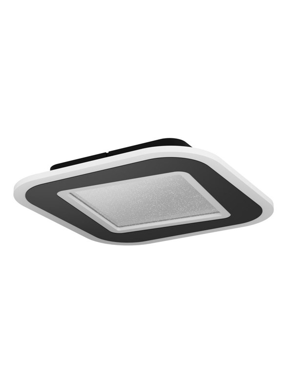 EGLO MACCHIONI KATTO 380X380 CCT 2360LM DIMMPB. MUSTA W/CRYSTAL EFF.