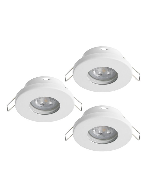 EGLO SISÄÄNRAKENNETTU FAVAZZINA. KIP Ø88 GU10 3X4.9W 3X400LM IP44 VALKOINEN