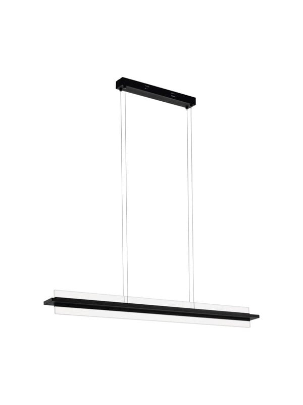 EGLO SPADAFORA PITKÄ PÖYTÄ 2X7,5W 2000LM PELTI. MUSTA/KIRKAS SATIINI