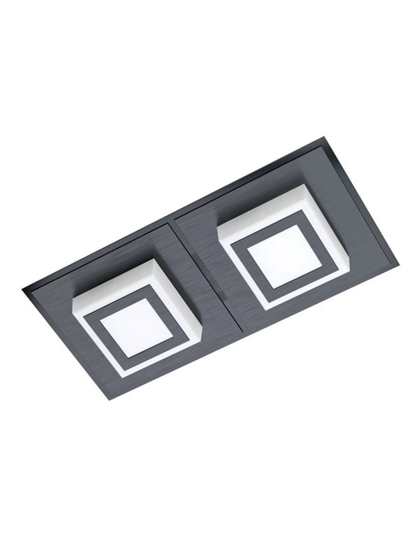 EGLO MASIANO 1 SEINÄ/KATTO 2X340LM MUSTA/SATIINI