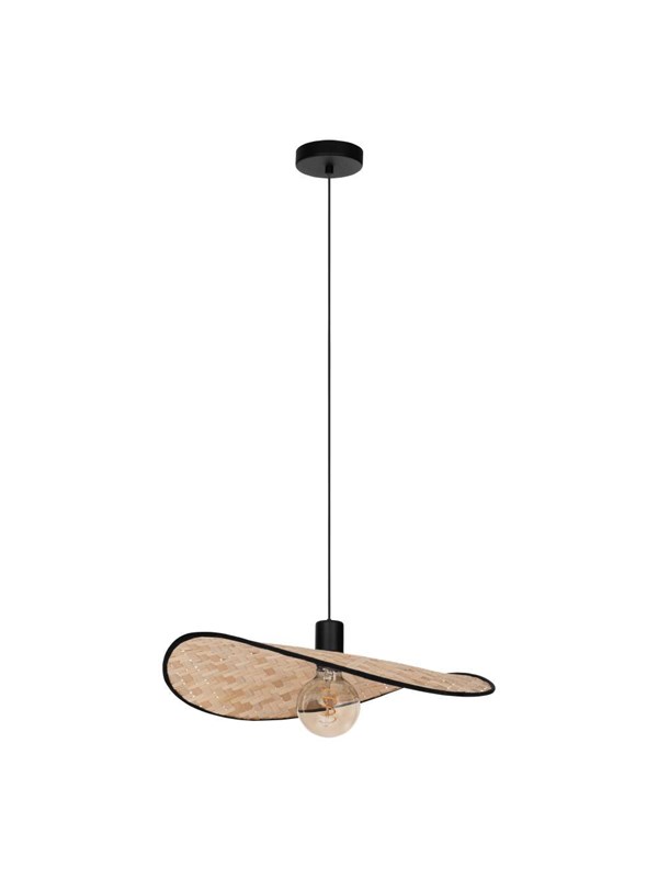 EGLO MARYWELL RIIPPUVALAISIN 500X345 E27 MUSTA/BAMBU