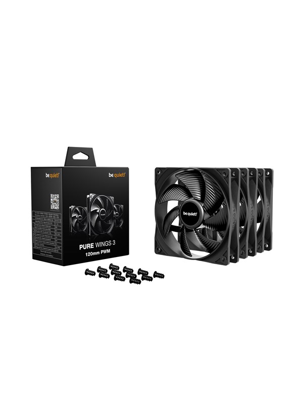 be quiet! PURE WINGS 3 120 (3-pack) - Kotelotuuletin - 120mm - musta