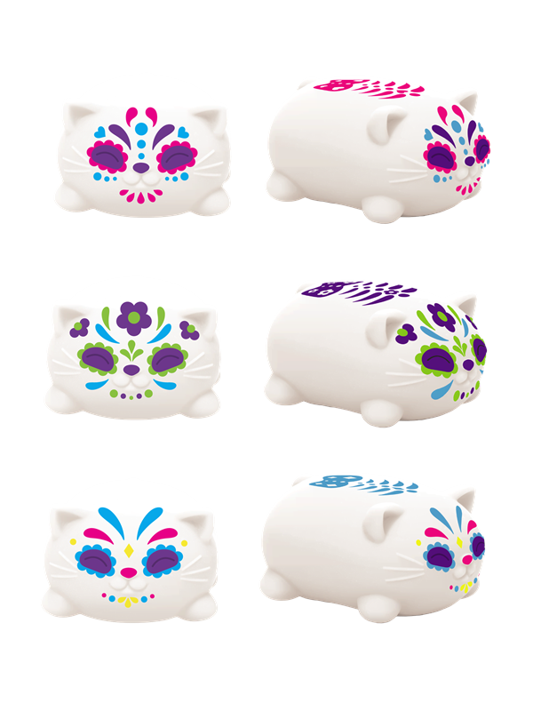 NeeDoh Sugar Skull Cats 1pk - assorted