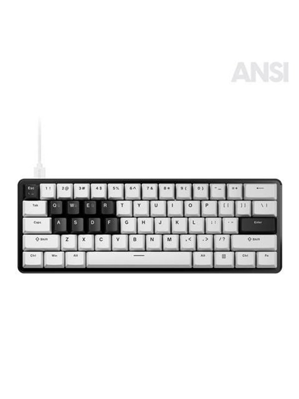 Pulsar PCMK 3 HE 60 (ANSI) - Pelinäppäimistö - ilman numpadia - Englanti (US) - Valkoinen