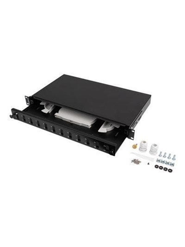 Lanberg patch panel - 1U - 19" - 12 x SC duplex / 12 x LC quad