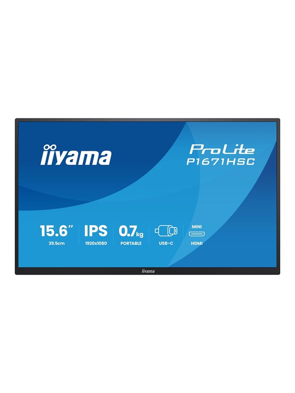 15.6" iiyama ProLite P1671HSC-B1 - LED monitor - Full HD (1080p) - 15.6"