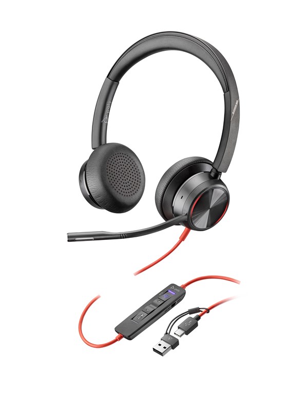 HP Poly Blackwire 8225 Teams USB-C -kuulokkeet, musta