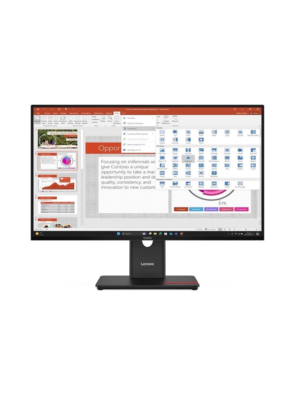 27" Lenovo ThinkVision T27-40 - 1920x1080 (FHD) - 120Hz - IPS - 15W USB-C