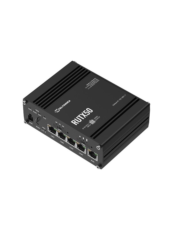 Teltonika RUTX50 -reititin, Wi-Fi 5, Dual-band, 5G, musta
