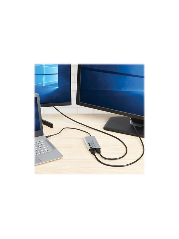 Eaton Tripp Lite Series USB-C Adapter Dual Display - 4K 60 Hz HDMI 100W PD Passthrough Silver