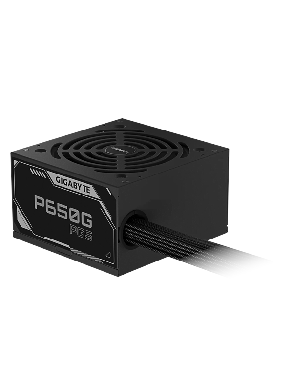 GIGABYTE P650G PG5 Virtalähde - 650 Watt - 120 mm - ATX 3.1 - 80 Plus Kulta sertifioitu