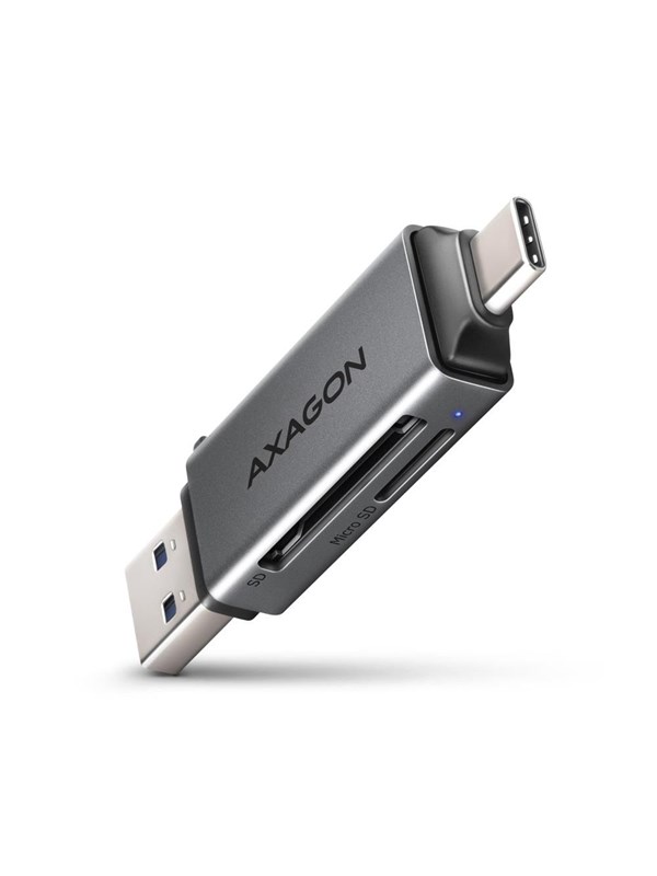 AXAGON Superspeed USB-C & USB-A - SD / microSD Mini Card Reader
