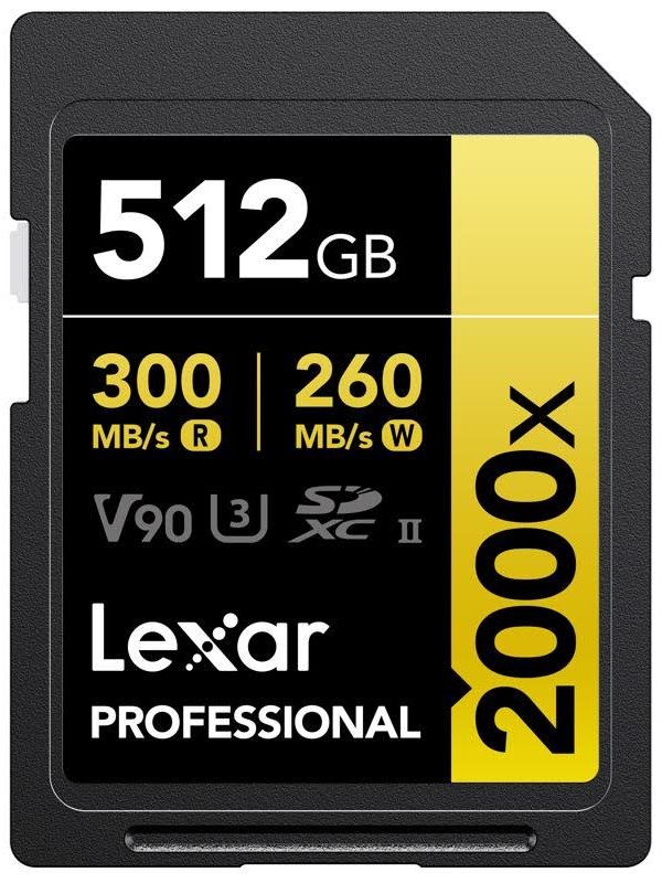 Lexar Professional Gold 2000x SD - 300MB/s - 512GB