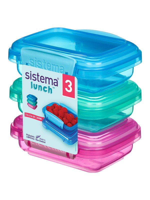 Sistema Pack 200ml x 3 Lunch Coloured