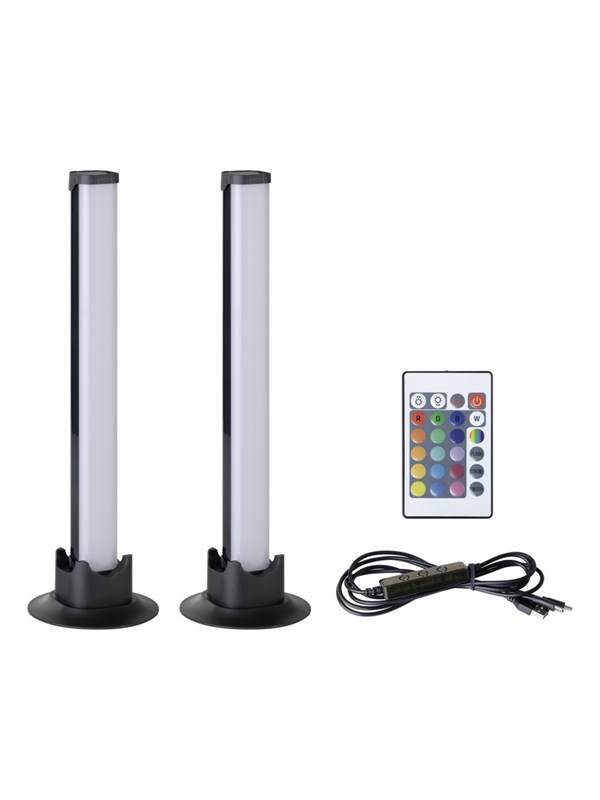EGLO GAMER LIGHT Pöytävalosetti - Musta, 2x3,3W RGBW + 3000K