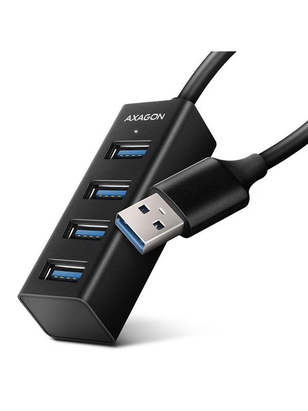 AXAGON HUE-M1A - Keskitin - 4 x USB 3.2 Gen 1 - pöytätietokoneet