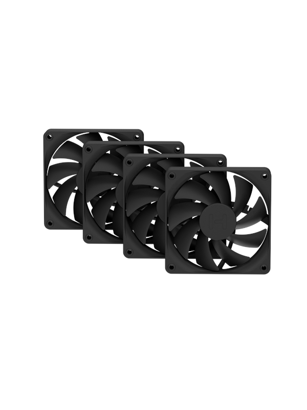 HYTE FA12 FAN (Pitch Black) - 4-pack - Kotelotuuletin - 120mm - musta - 28 dBA