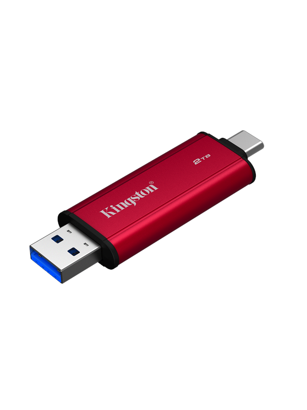 Kingston Dual Portable SSD - 2TB - Ulkoinen SSD - Musta - USB 3.2 Gen 2