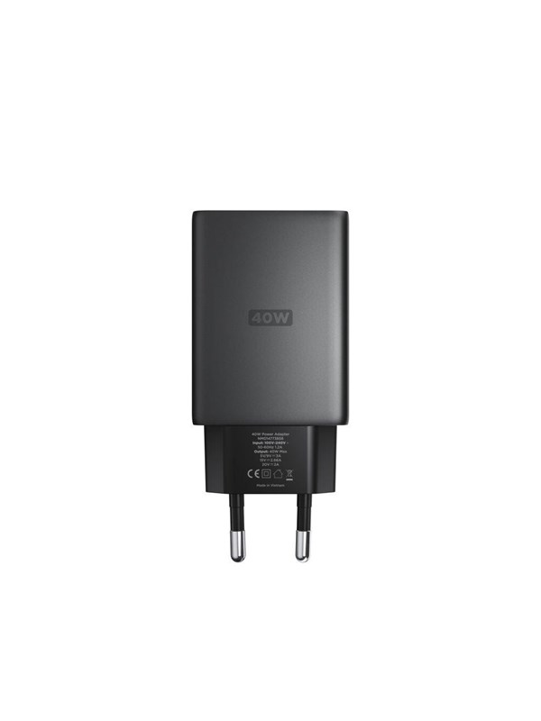 Nomad AC Adapter - 40W | Slim | Carbide | EU