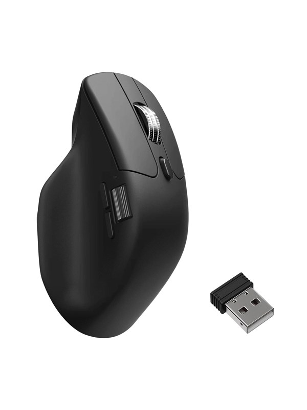 Keychron M6 Silent - Light 86g Wireless 8K - Ergonominen hiiri - Optinen - 6 painiketta - Musta