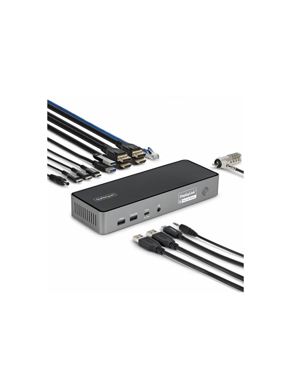 StarTech.com - docking station - USB-C - 2 x DP 2 x HDMI USB-C - 2.5GbE - TAA Compliant