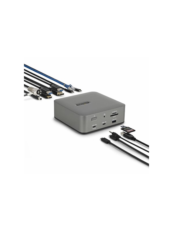 StarTech.com - docking station - USB-C / USB4 / Thunderbolt 3 / Thunderbolt 4 / Thunderbolt 5 / USB-A - DP HDMI - 1GbE - TAA Compliant