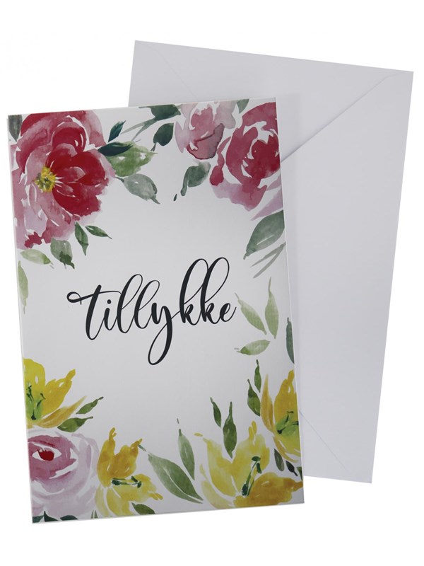 SCANSEASON Card with envelope flower congratulations11*17cm