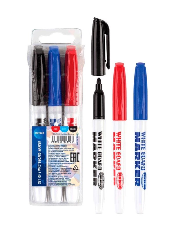 CENTRUM Whiteboard marker medium. 3 pcs. ass.