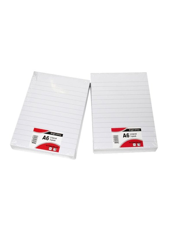BRIGHTOFFICE Standard pad A6 LIN. 3-pack
