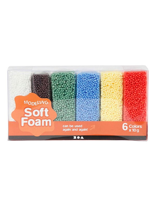 Creativ Company - Soft Foam Clay Standard Colors 6x10gr.