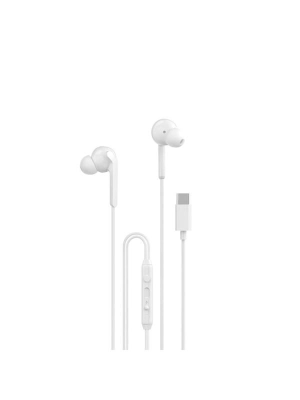 Dudao X3C+ Wired USB-C In-Ear Headphones 1.2m - White