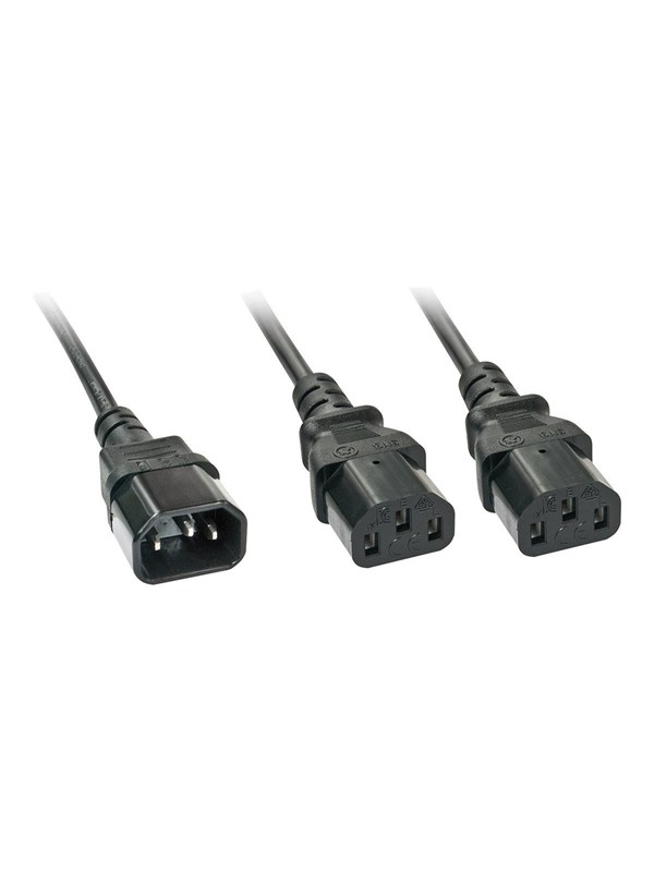 Lindy - power splitter - IEC 60320 C14 to power IEC 60320 C13 - 2 m