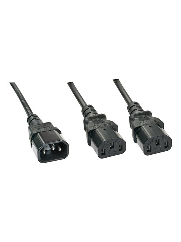 Lindy - power splitter - IEC 60320 C14 to power IEC 60320 C13 - 1 m