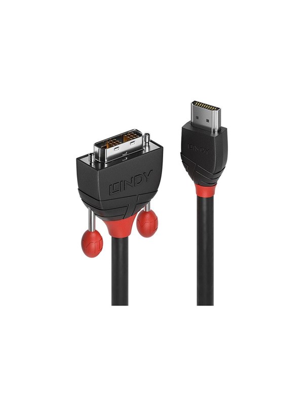 Lindy Black Line adapter cable - HDMI / DVI - 50 cm