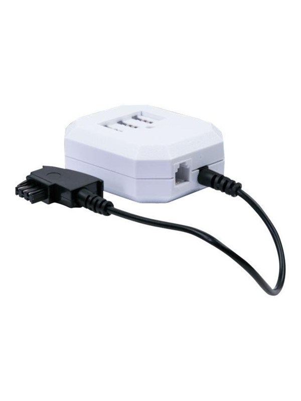 Schwaiger phone adaptor - 20 cm - white - Valkoinen - 0.2m