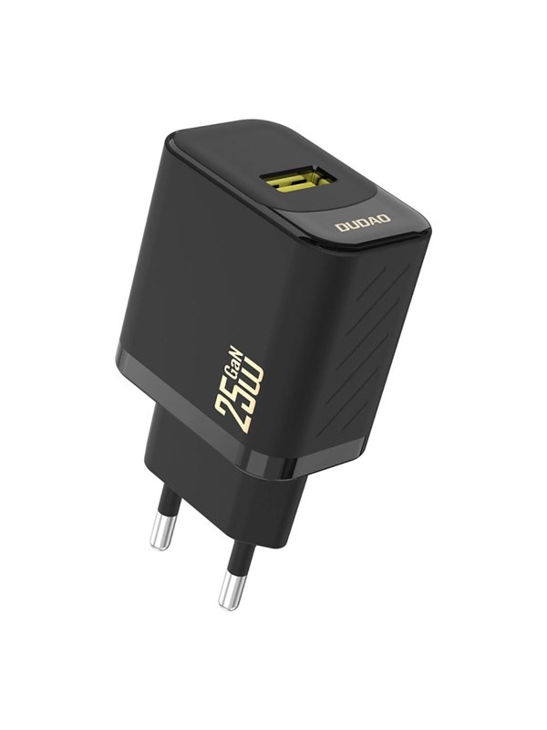 Dudao A27S 25W GaN USB-A Charger - Black