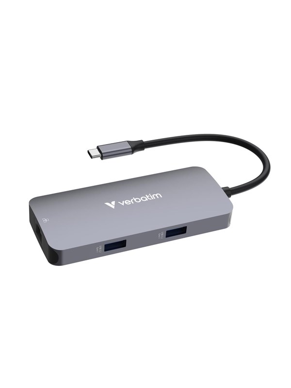 Verbatim CMH 05 - hub - 5 ports USB hub - 5 porttia - Harmaa