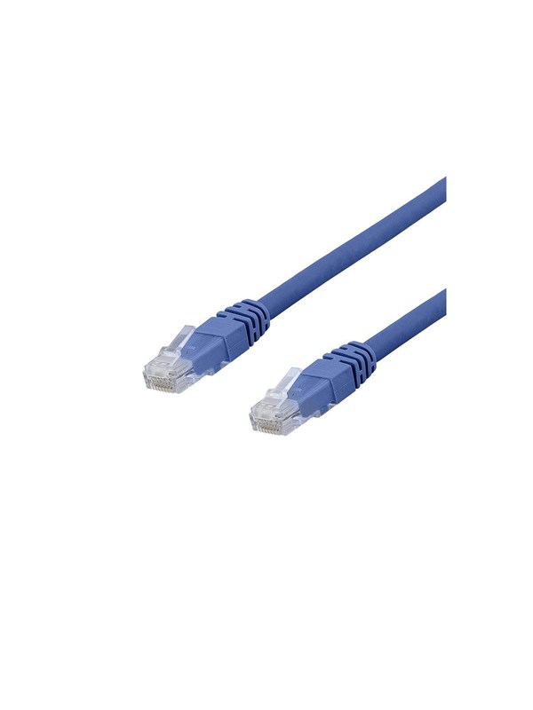 Deltaco patch cable - 30 cm - blue - Sininen - 0.3m