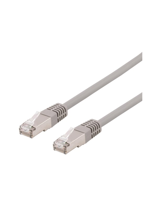 Deltaco patch cable - 30 cm - grey - Harmaa - 0.3m