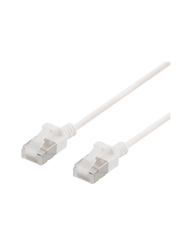 Deltaco patch cable - 50 cm - white - Valkoinen - 0.5 meter