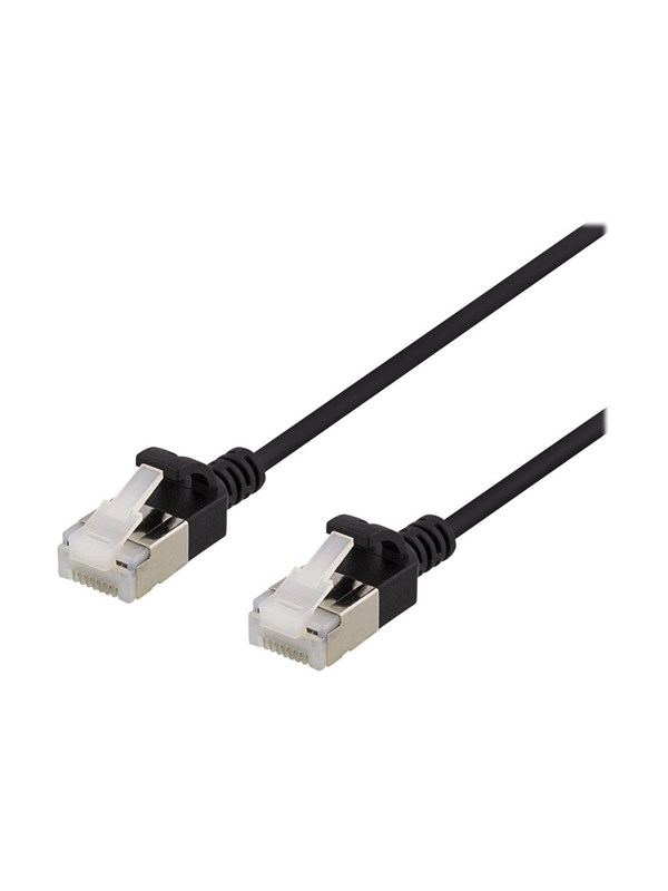 Deltaco patch cable - 1 m - black - Musta - 1meter
