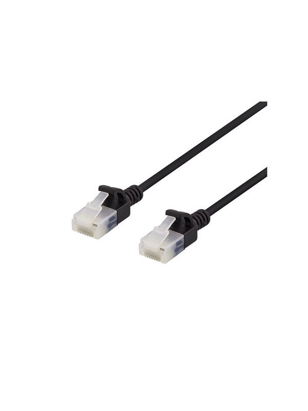 Deltaco patch cable - 1 m - black - Musta - 1m