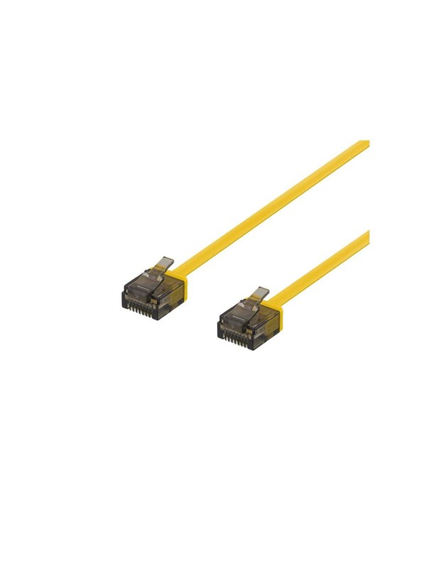 Deltaco patch cable - 50 cm - yellow - Keltainen - 0.5 meter